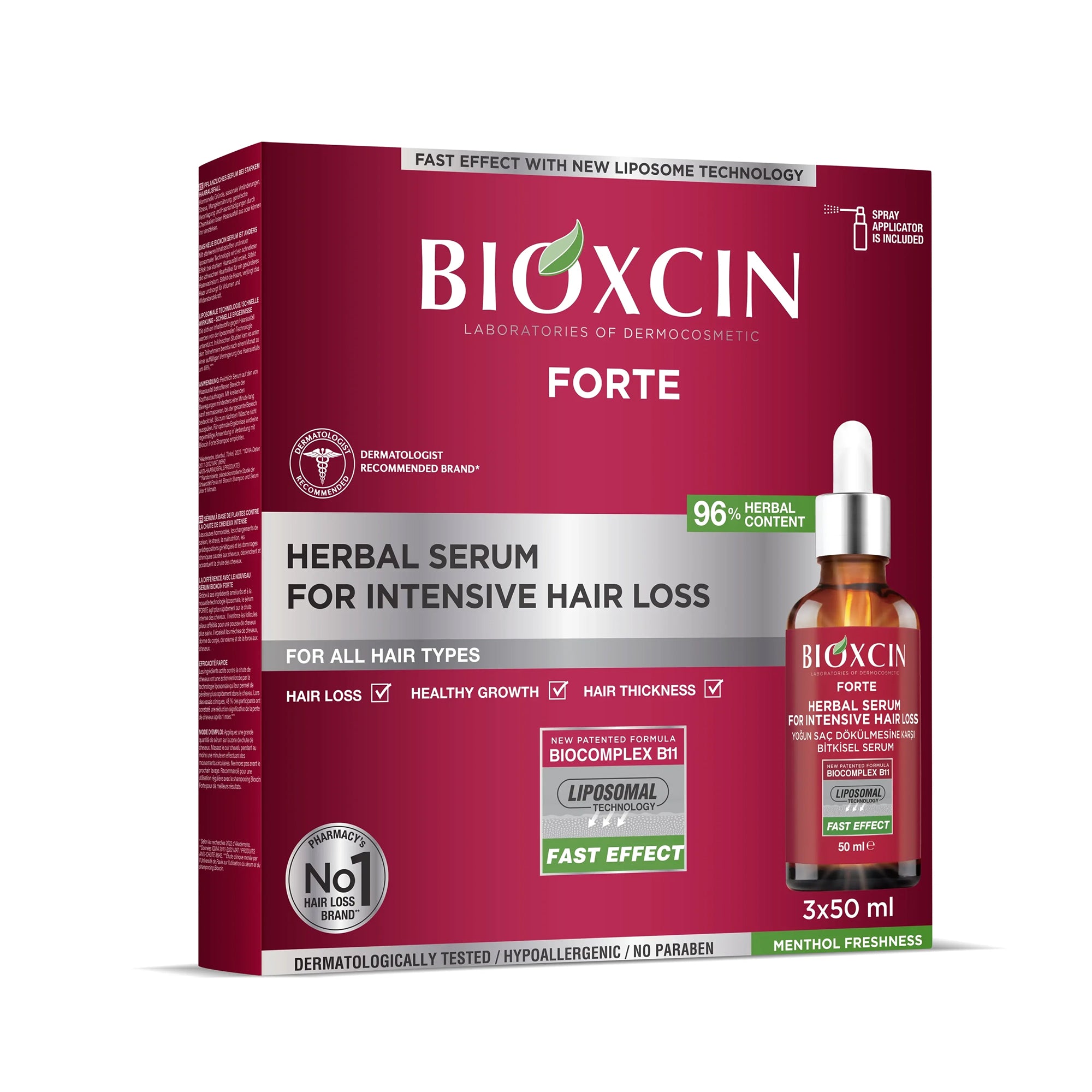 Bioxcin Hair Herbal Serum For Intensive Hair Loss 3x50 ml – Avnzor