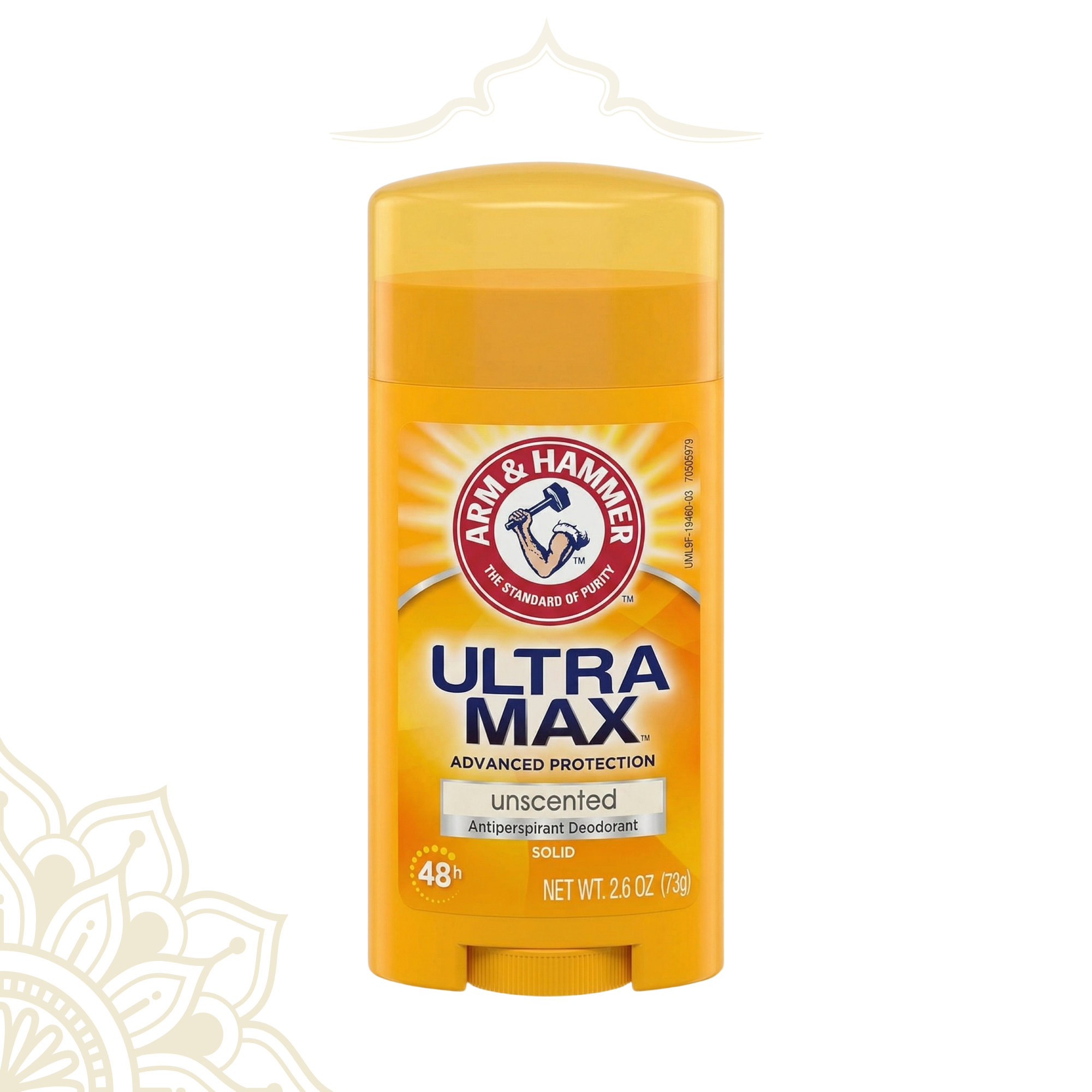 Arm & Hammer Ultra Max Unscented Deodorant Stick – 24-Hour Protection 73g