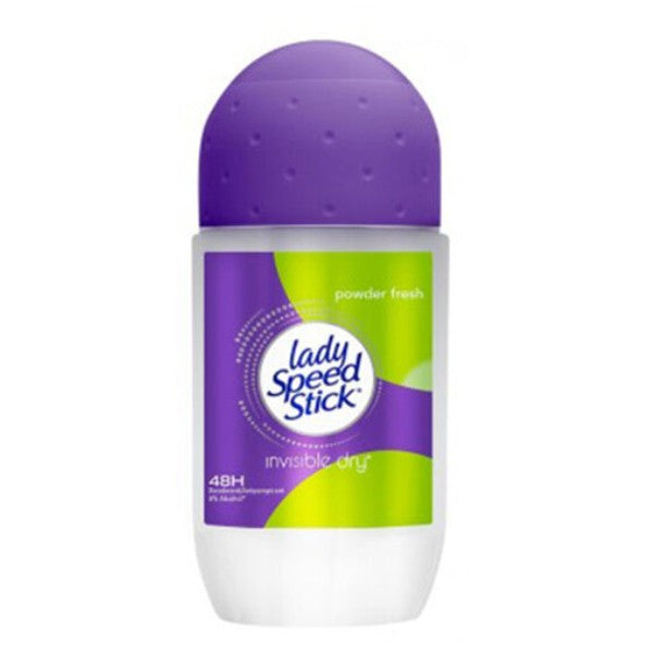 Lady speed stick deodorant roll on 50ml invisible dry powder fresh