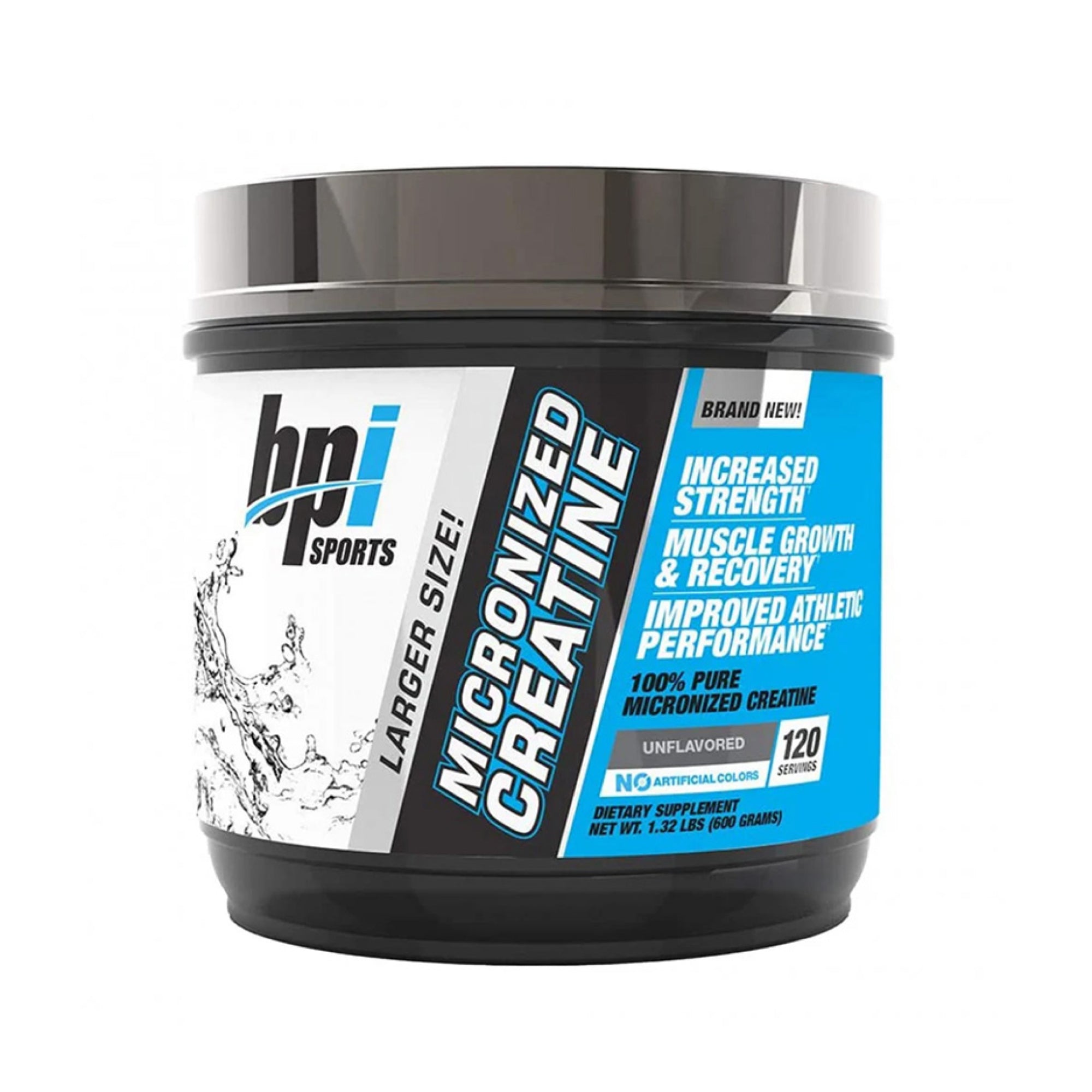 BPI Sports Creatine Monohydrate Unflavored Pure Micronized Creatine 1.32 lbs (120 Servings)