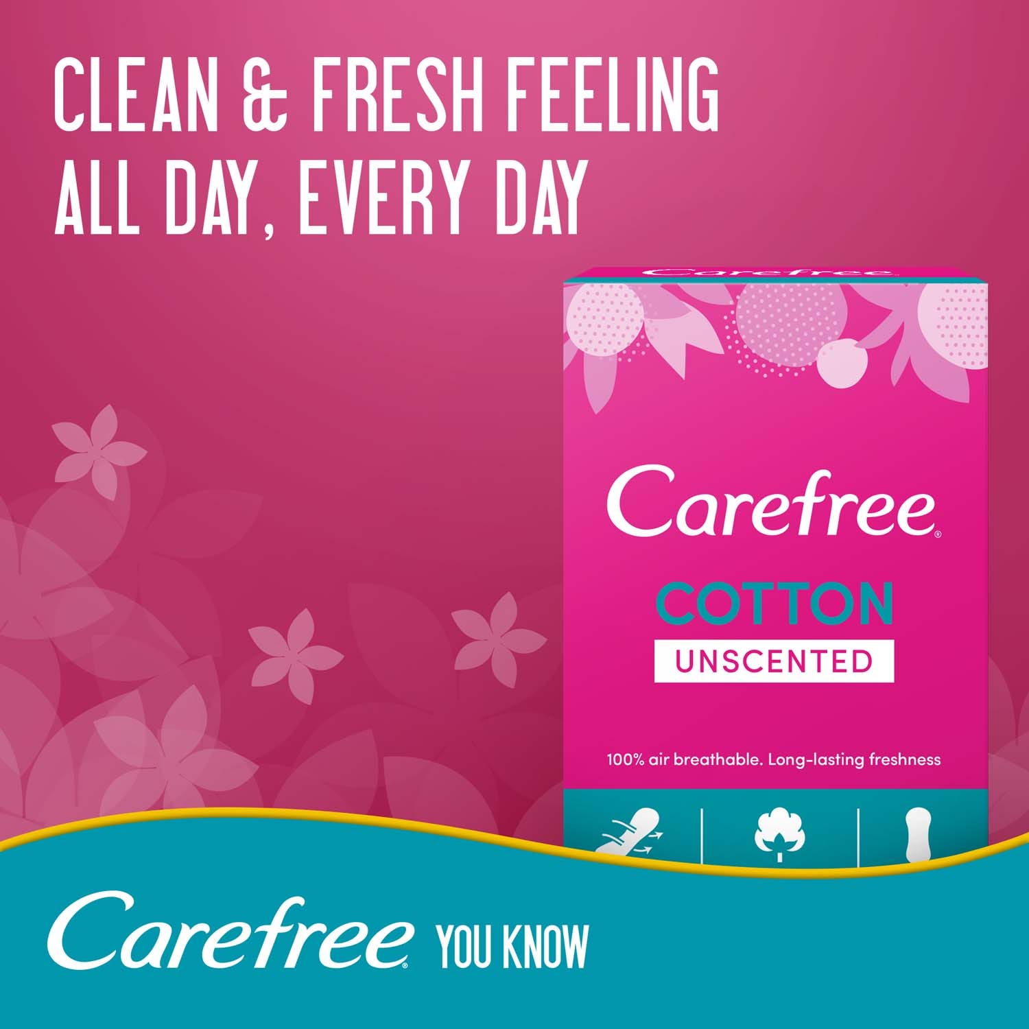 Carefree Pads Fragrance Free With A Natural Cotton Feel