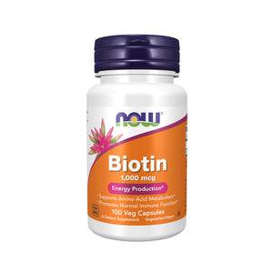 Now Foods Biotin 1000 MCG - 100 Veg Capsules