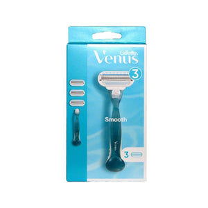 مقبض ماكينة حلاقة "فينوس سمووث" للنساء من جيليت + 3 شفرات