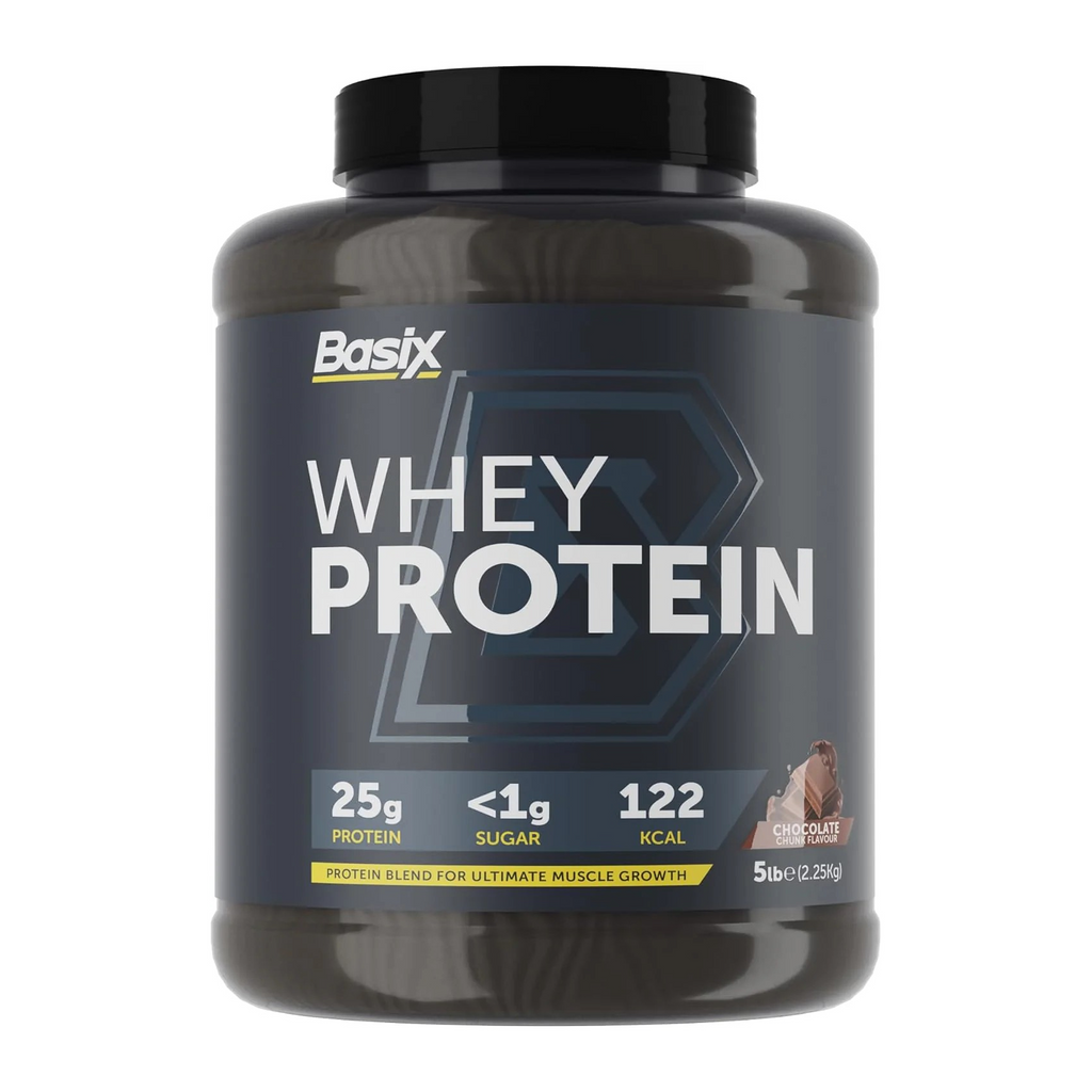 بروتين مصل اللبن من باسيكس ماسل بنكهة قطع الشوكولاتة 5 أرطال