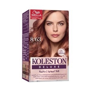 Koleston Hair Color Kit Deluxe 0% Ammonia 8/63 Light Golden Pink Blonde