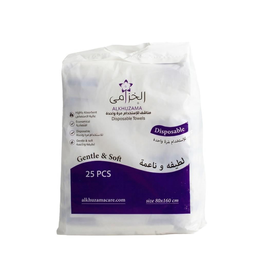 Al Khuzama Towel 25pc Disposable Towels Size 80*160