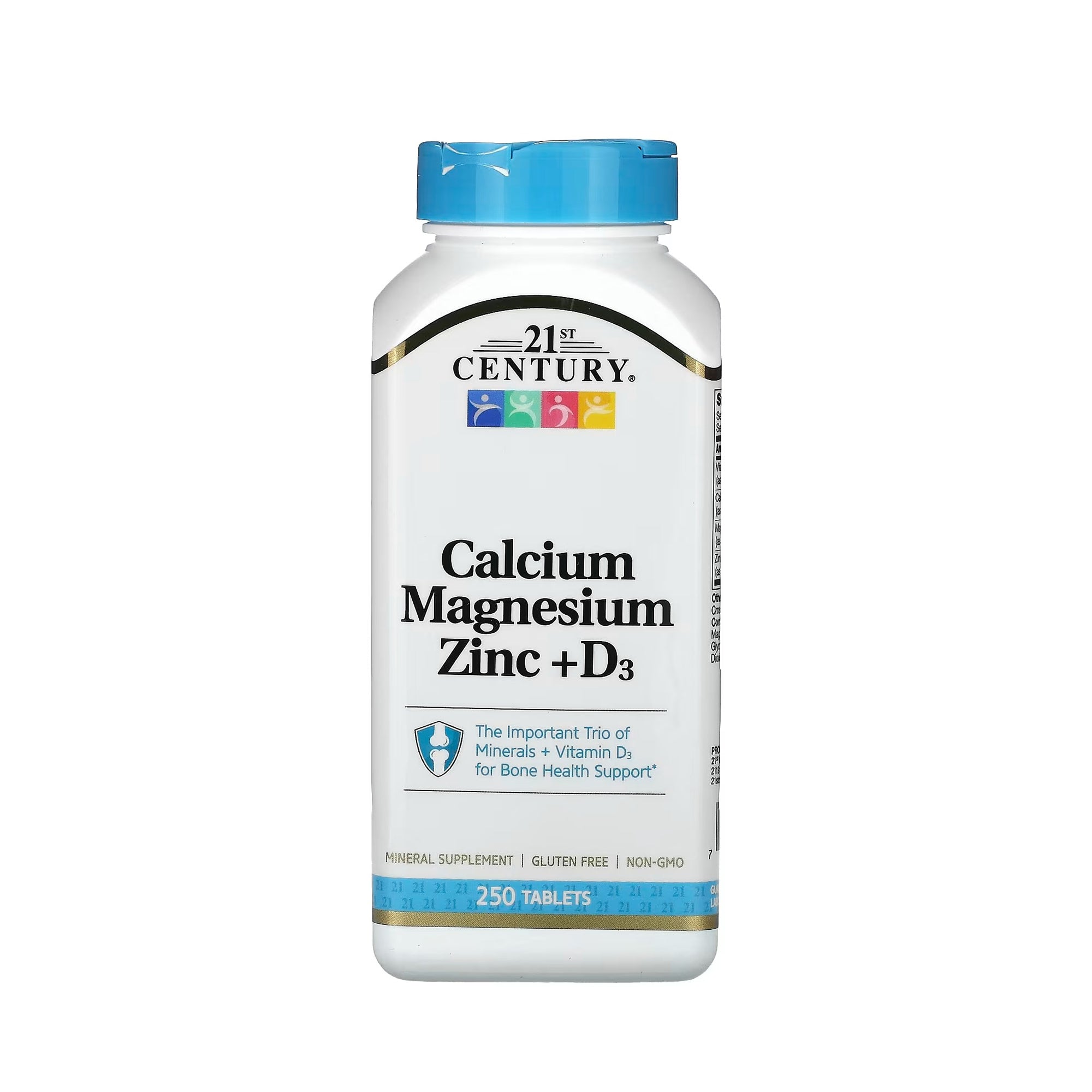 21st Century Calcium Magnesium Zinc + D3 - 250 Tablets