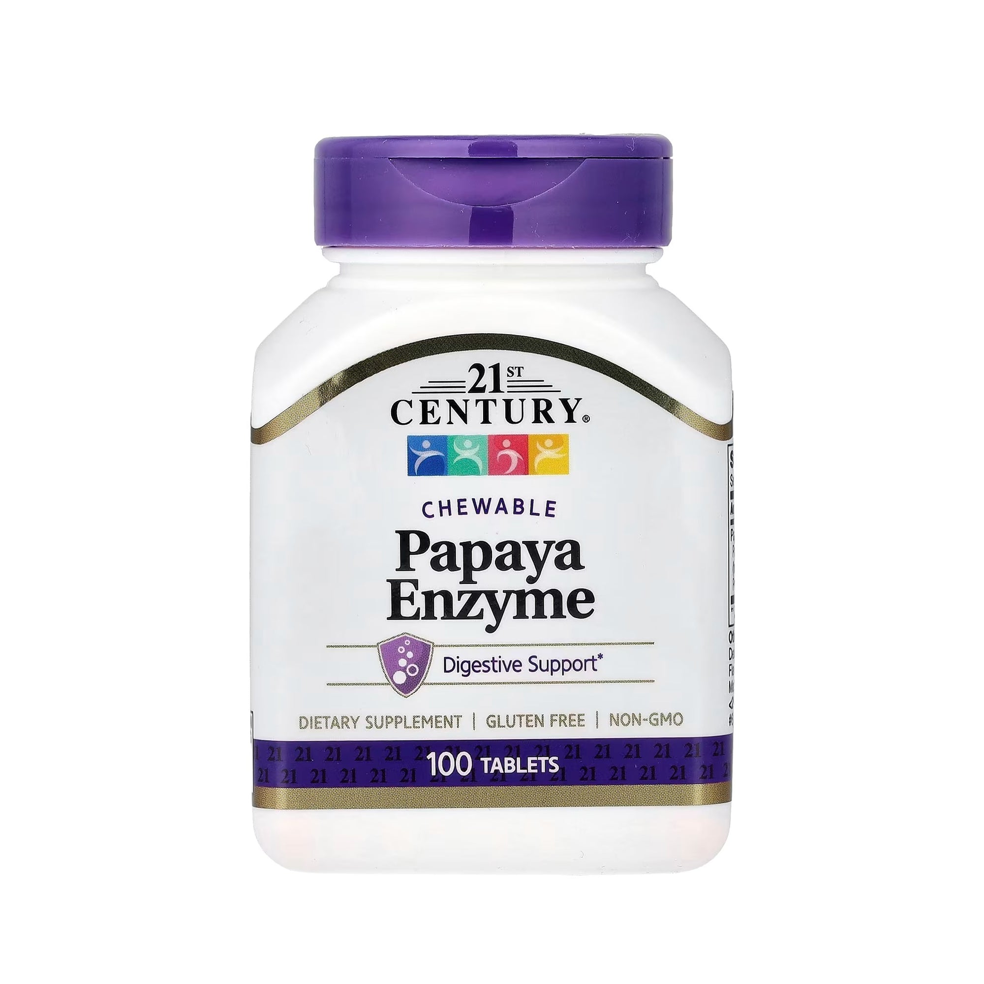 21st Century Chewable Papaya Enzyme - 100 Tablets