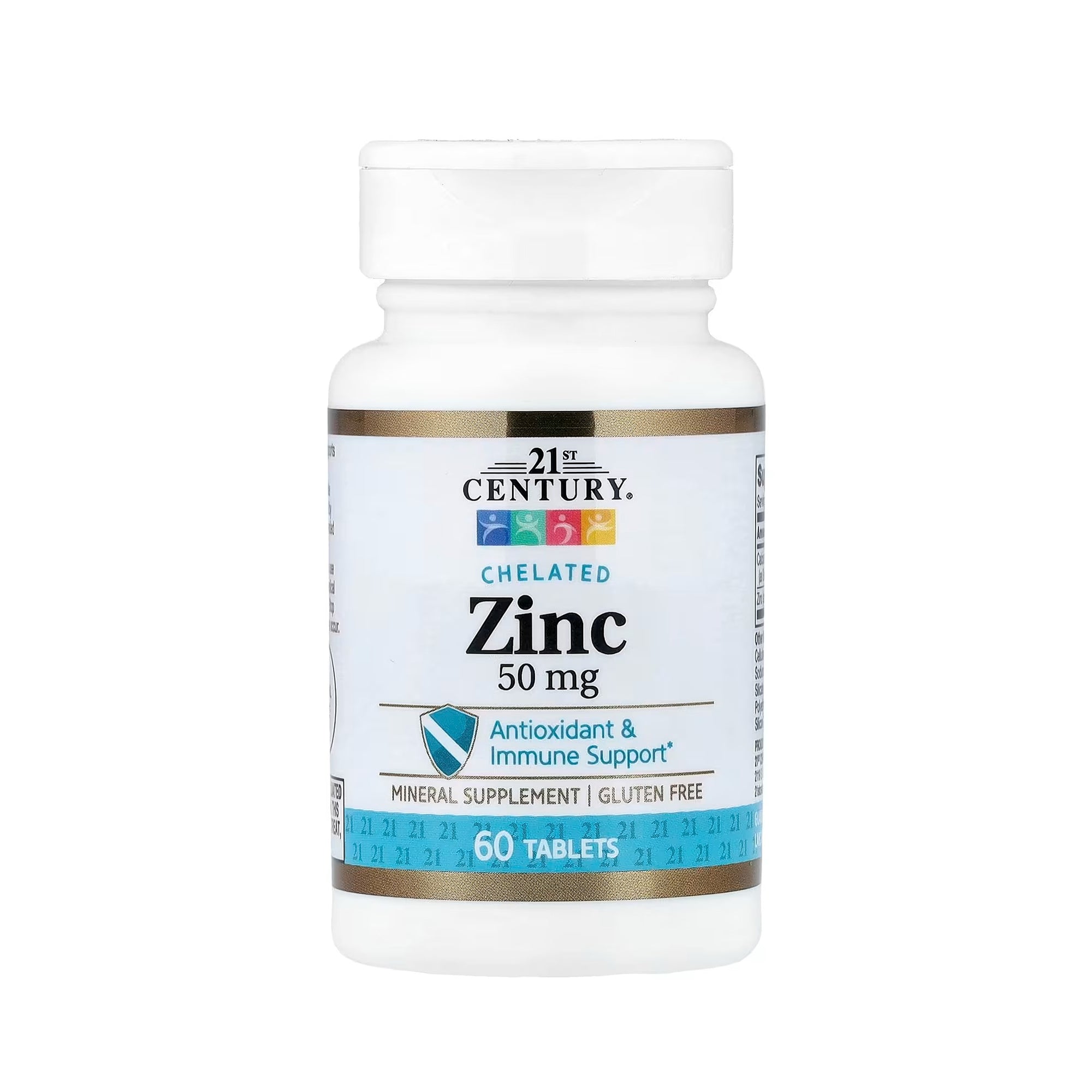 21st Century Zinc 50 mg (Chelated) - 60 Tablets