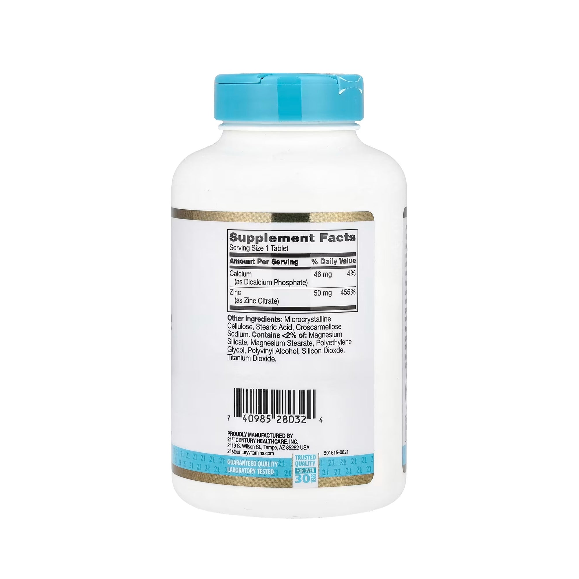 21st Century Zinc Citrate 50 mg - 360 Tablets