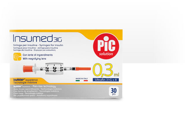 Insumed   0.3 ml - Insulin Syringe   31G x 8 mm   30 pcs