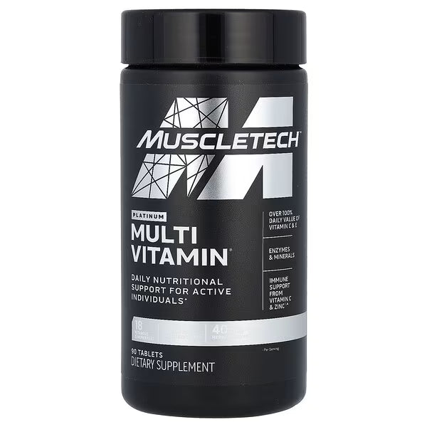 مكمل غذائي MuscleTech Platinum MultiVitamin، 90 قرصًا