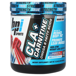 BPI Sports CLA+Carnitine Fat Burner Non-Stim Rainbow Ice 350g 50 Servings