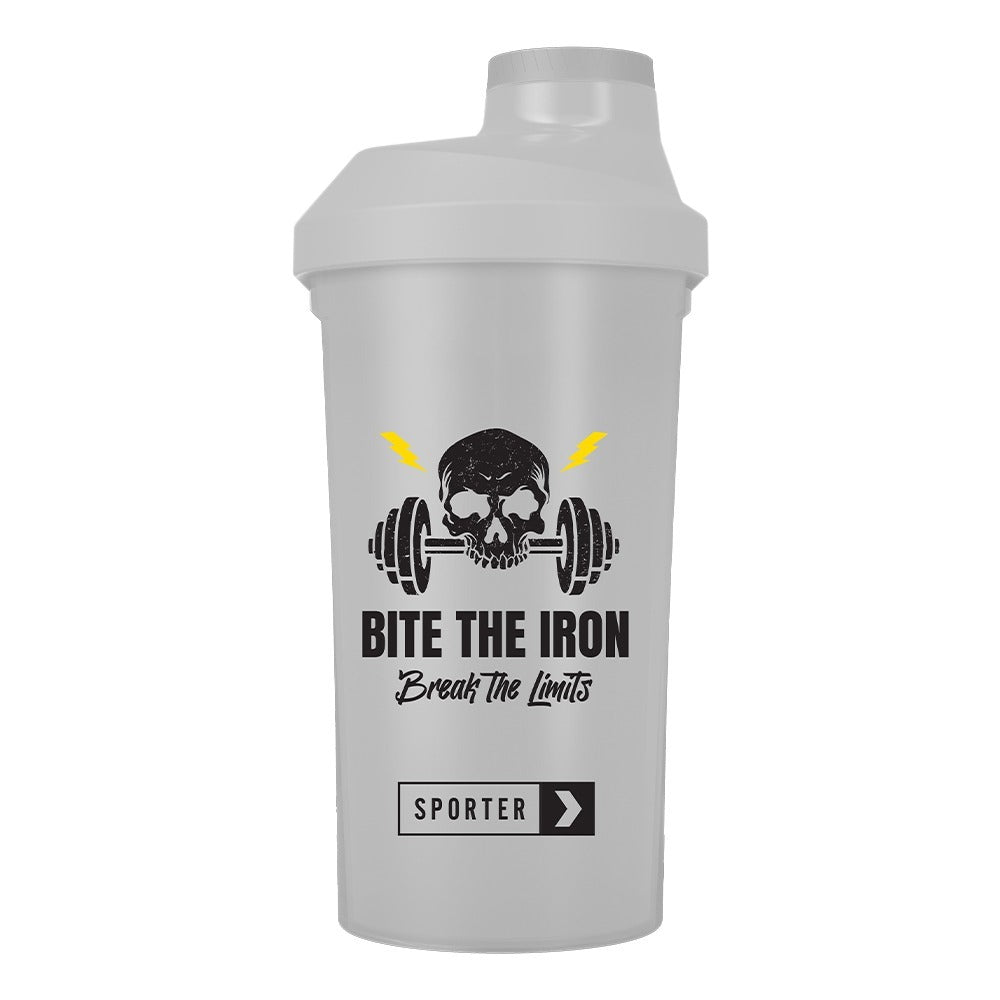 Sporter - Bite The Iron Break The Limits Shaker - White - 600 ml 