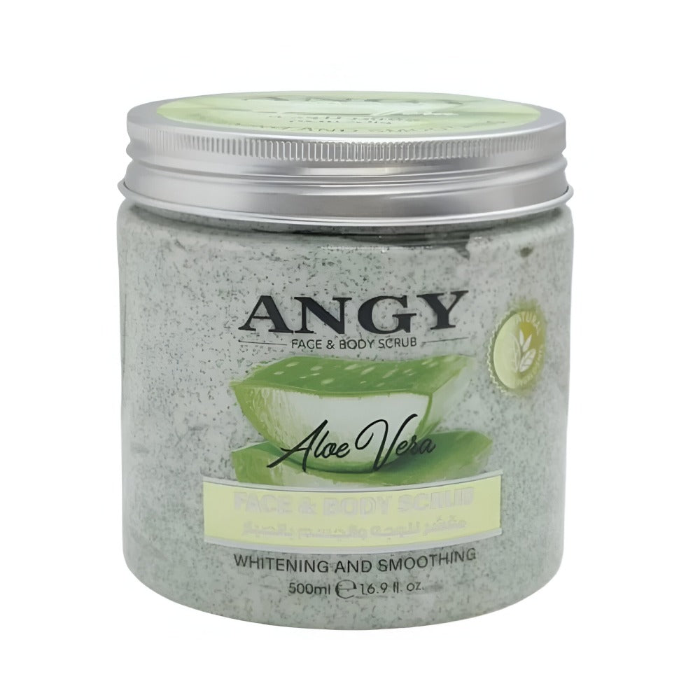 مقشر الوجه والجسم Angy 500 مل مع الألوة فيرا