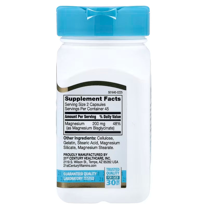 21st Century Magnesium Glycinate 200mg - 90 Capsules