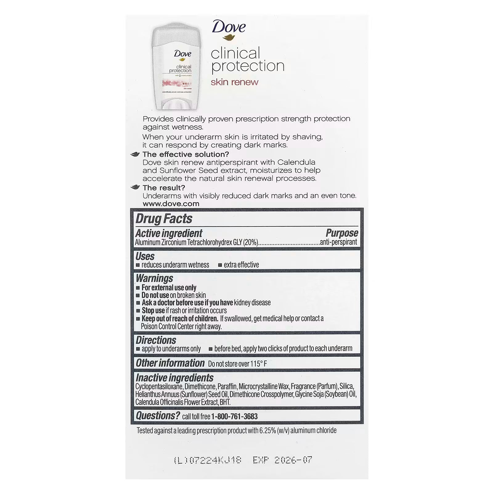 Dove Clinical Protection Antiperspirant - Skin Renew (48g)