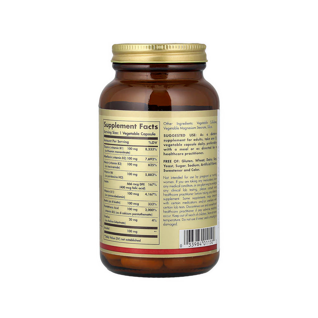 Solgar B-Complex 100 – 100 كبسولة نباتية