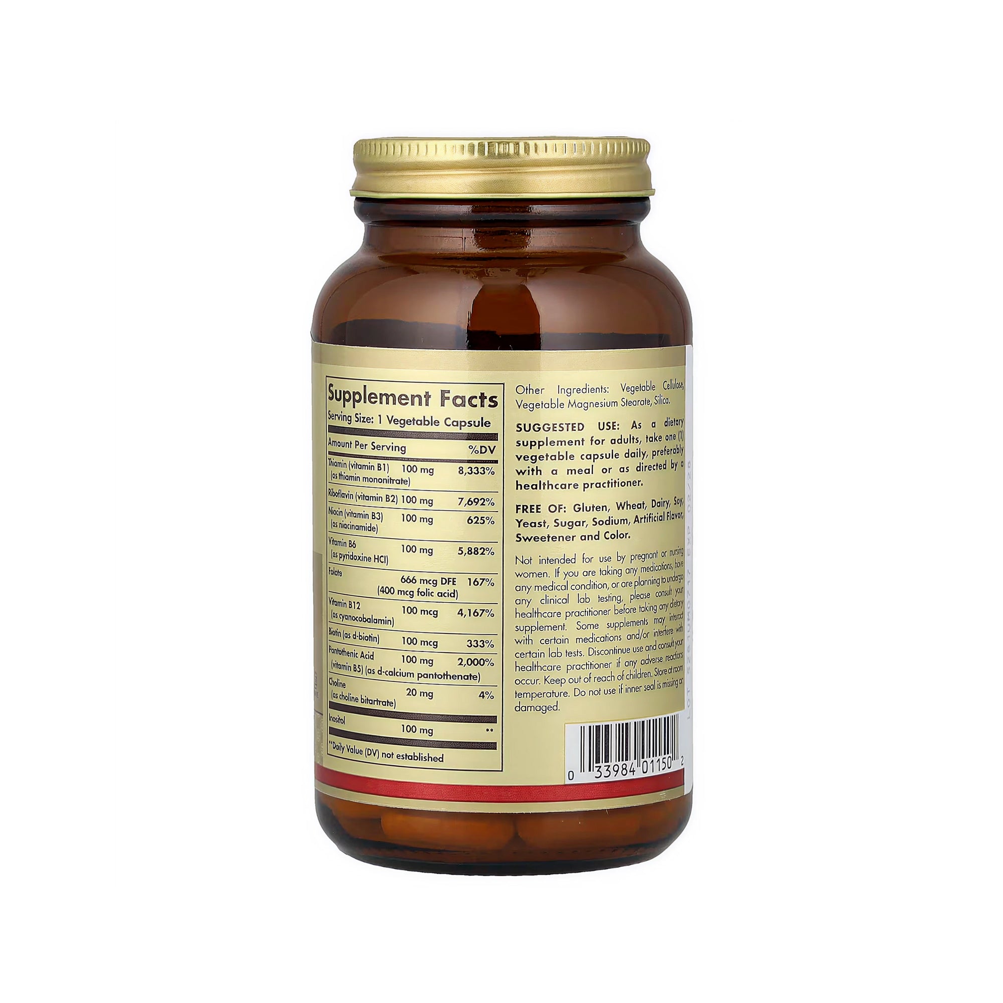 Solgar B-Complex 100 – 100 كبسولة نباتية