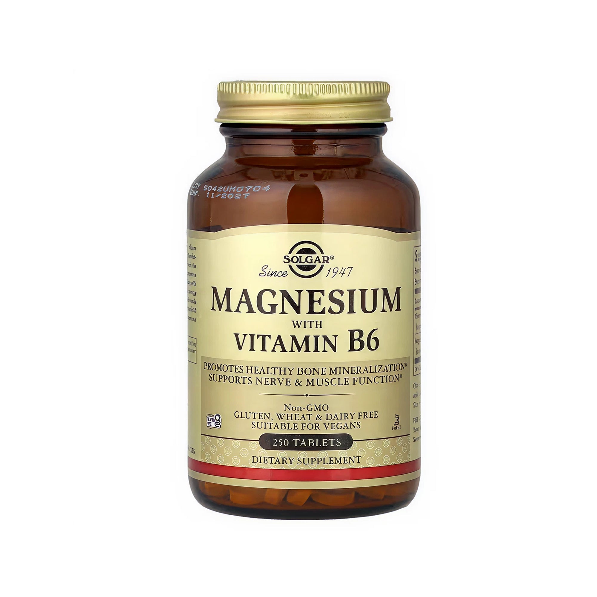 Solgar Magnesium with Vitamin B6 - 250 Tablets