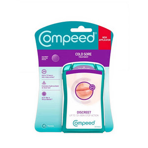 Compeed لاصقات علاج تقرحات البرد المخفية للشفاء - 15 لاصقة