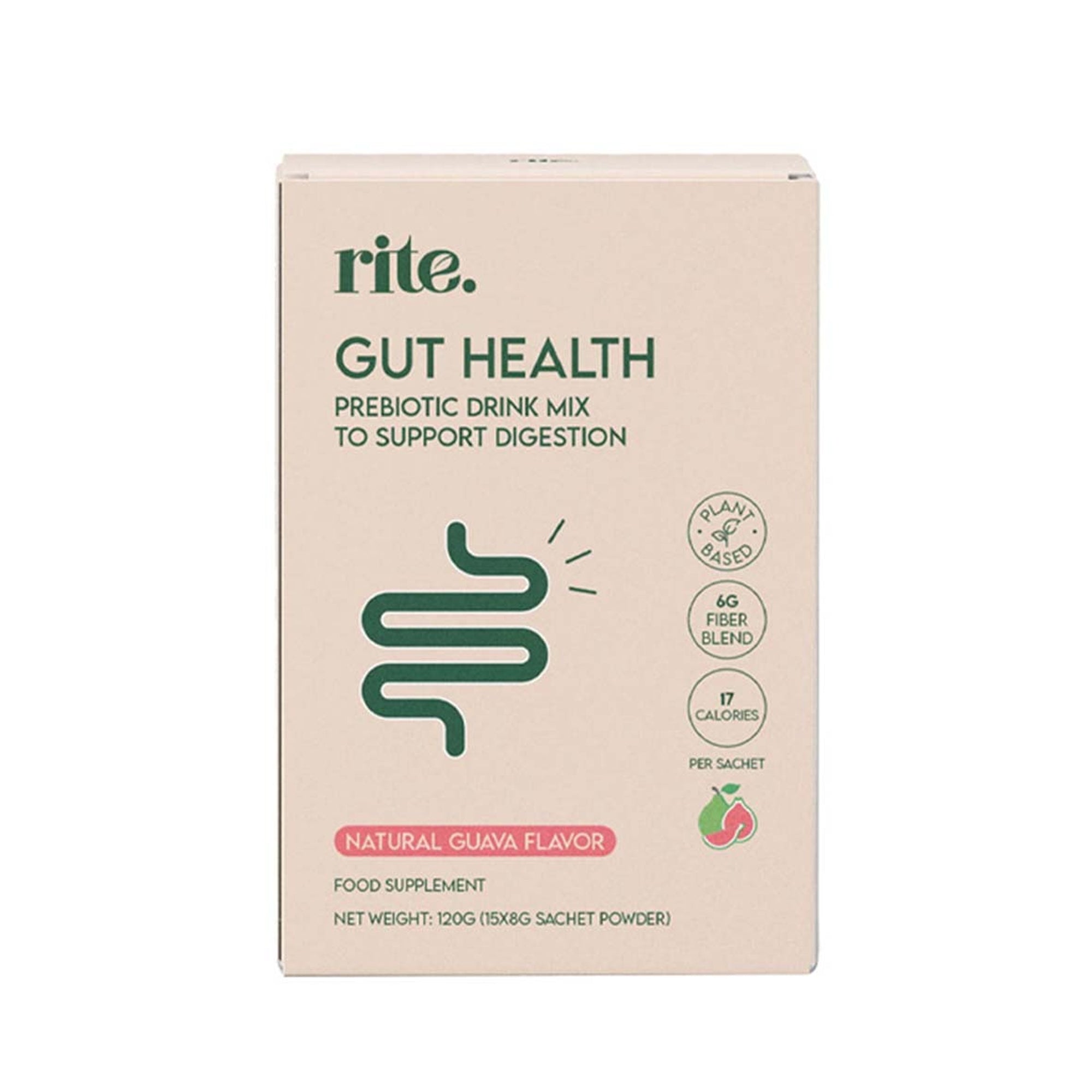 Rite رايت غات هيلث مشروب بروبيوتيك بنكهة الجوافة – 15 ظرف