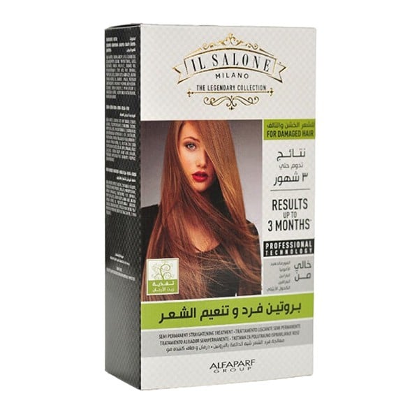 Il salone hair relaxer protein straightening and smoothing with argan oil (arabic)