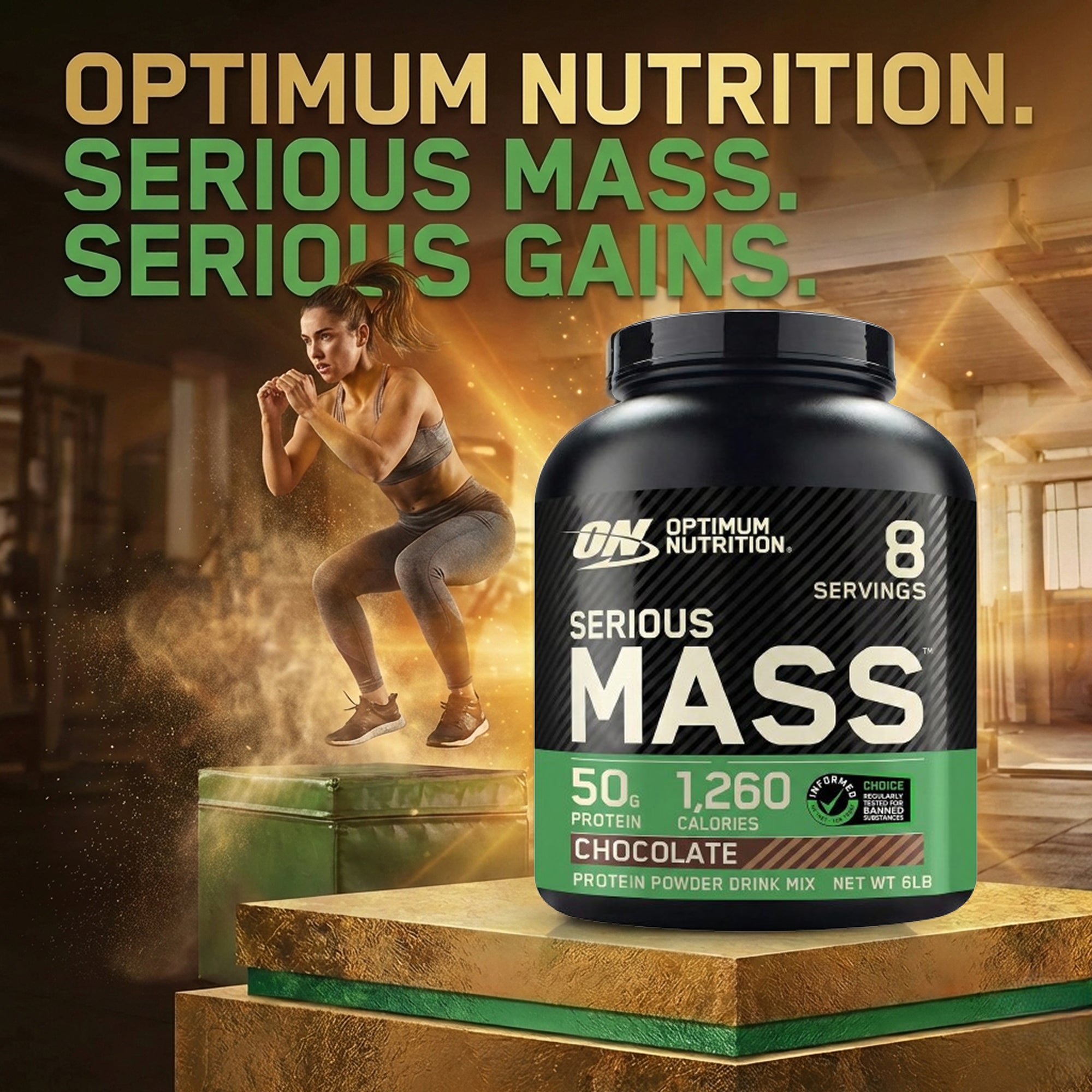 Optimum Nutrition Serious Mass - 6 Lbs. - Chocolate