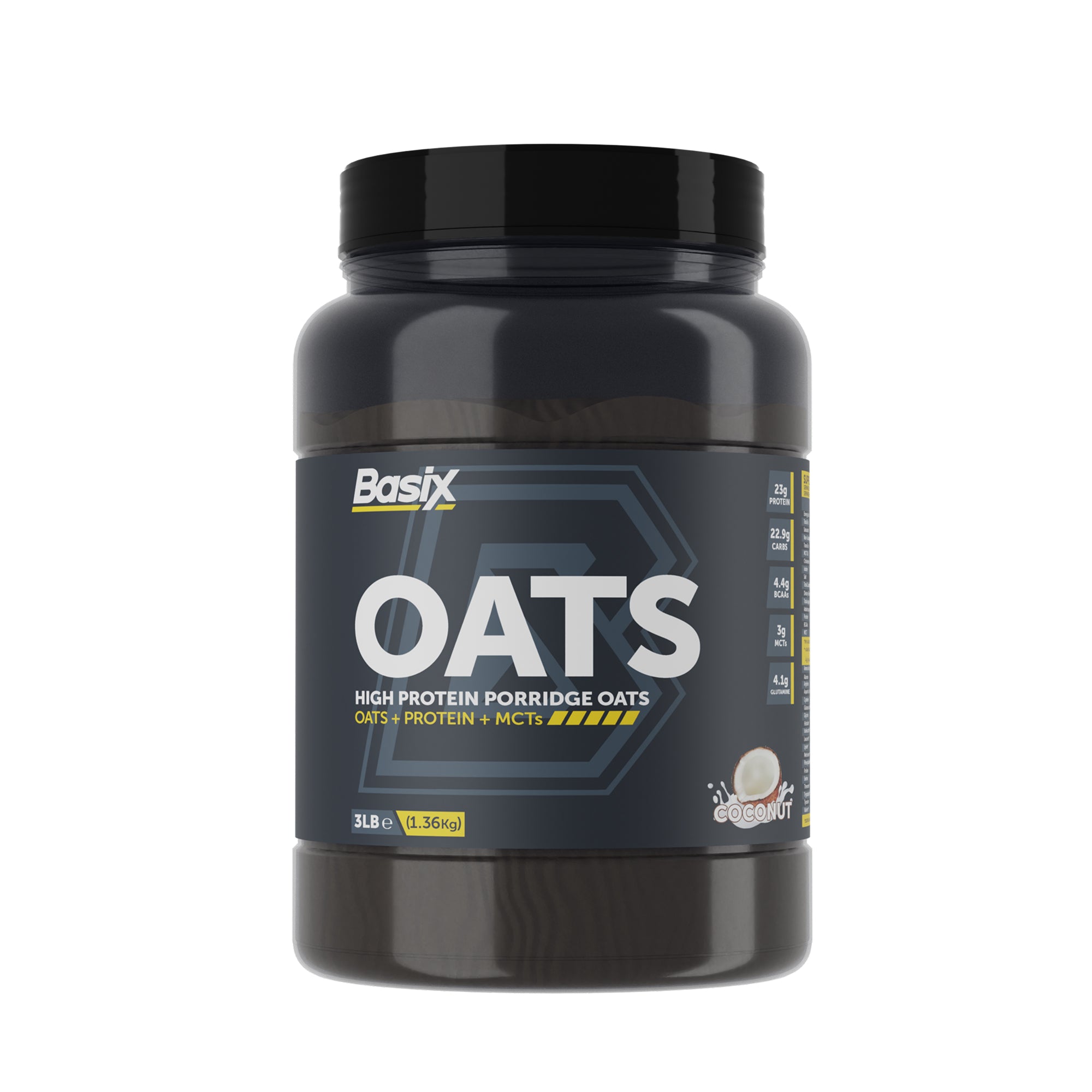 Basix Oats عصيدة الشوفان عالية البروتين مكمل غذائي جوز الهند 3 رطل