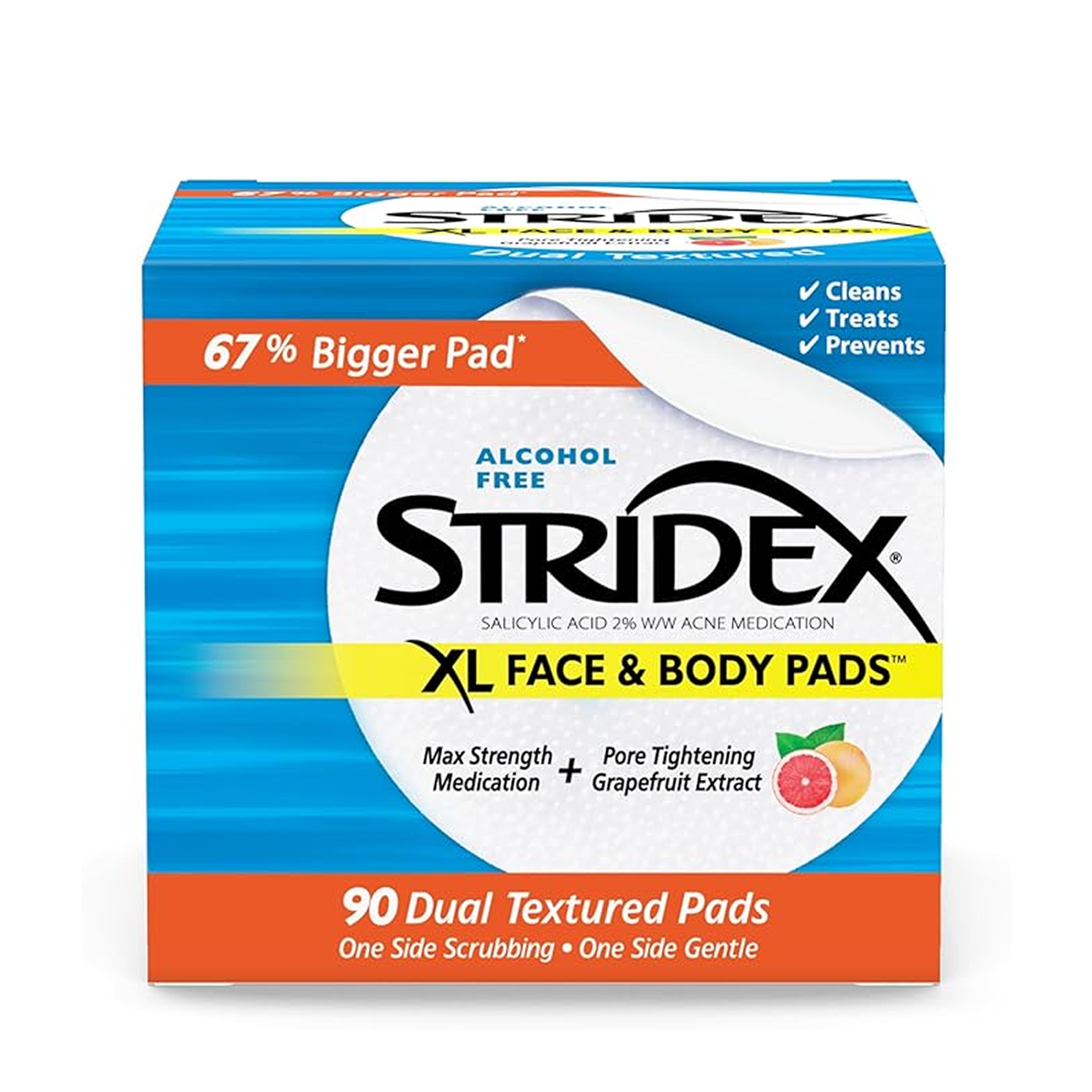 Stridex XL Face & Body Pads 90 Count