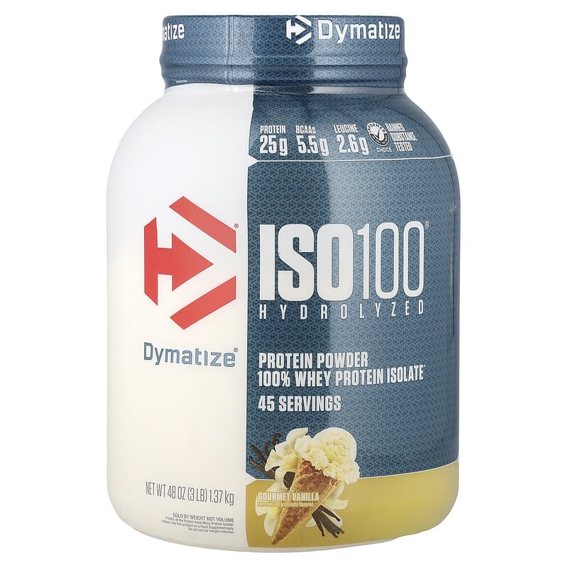 Dymatize iso 100   gourmet vanilla   3 lbs.
دايماتايز آيزو 100 3 باوند نكهة الفانيلا