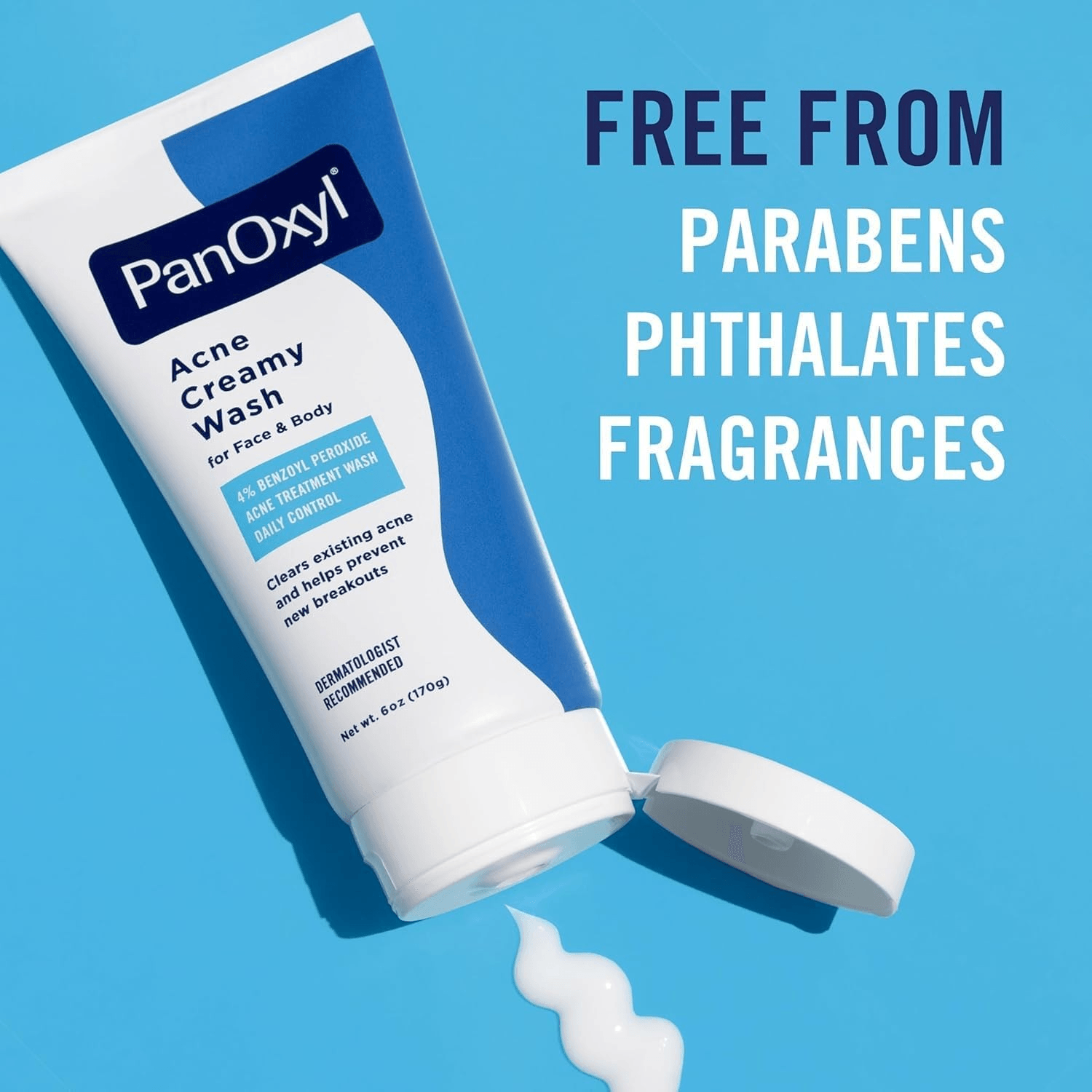 PanOxyl Antimicrobial Acne Creamy Wash 4% Benzoyl Peroxide 6 oz