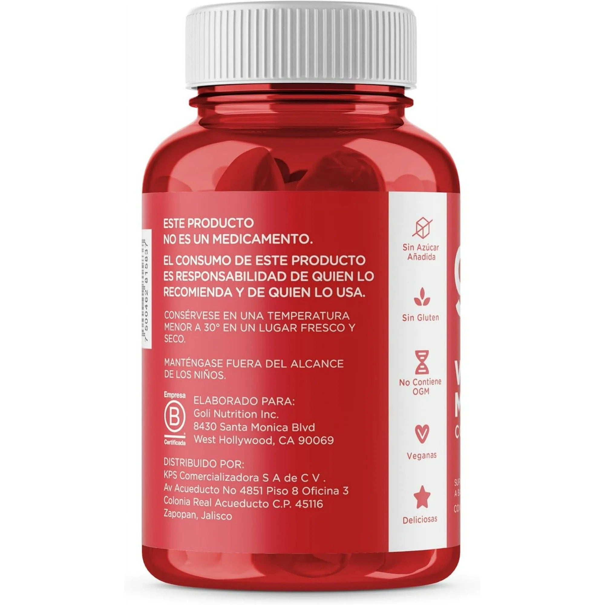 Goli Nutrition Apple Cider Vinegar Vegan Gummies, 60 Count