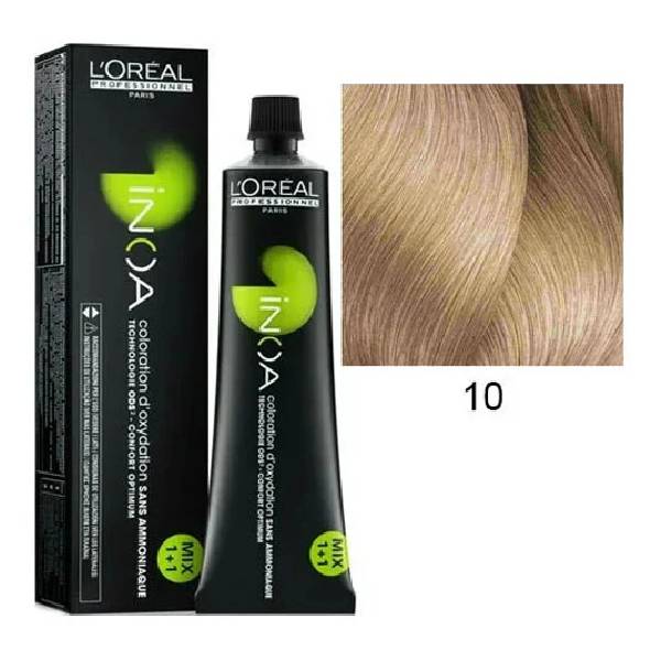 Loreal professionnel ammonia free hair color 60ml inoa 10