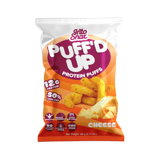 IntoSnax Puff'd Up Chip Protein Cheese 60g X 20
