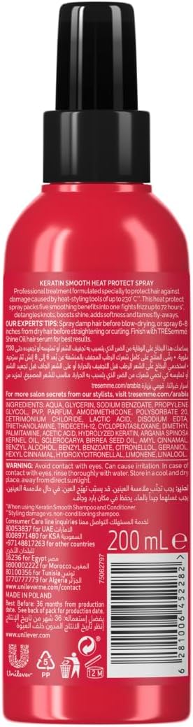 TRESemmé Keratin Smooth Hair Spray – Anti-Frizz Flexible Hold 200ml