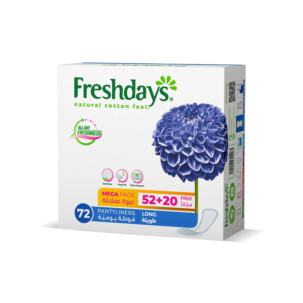 Freshdays Long Pads – Natural Cotton Feminine Pads for Leak Protection