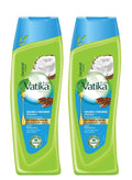 Vatika shampoo 2 pcs volume & thickness for thin & weak hair coconut & castor 350ml