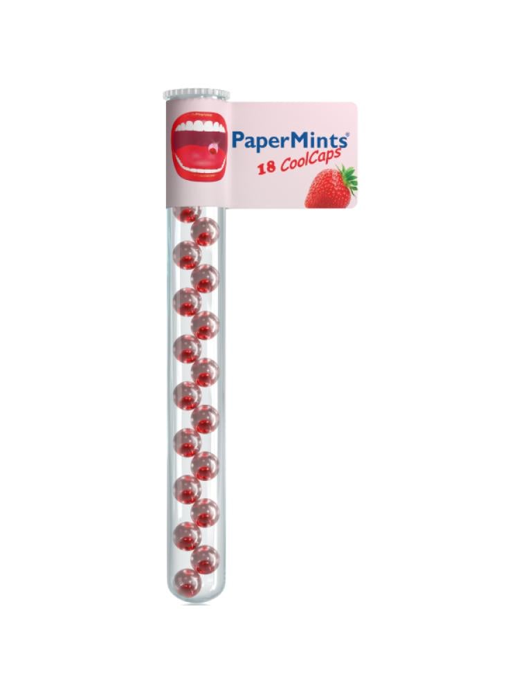 Peppermints strawberry flavored mouth freshener balls 18 tablets