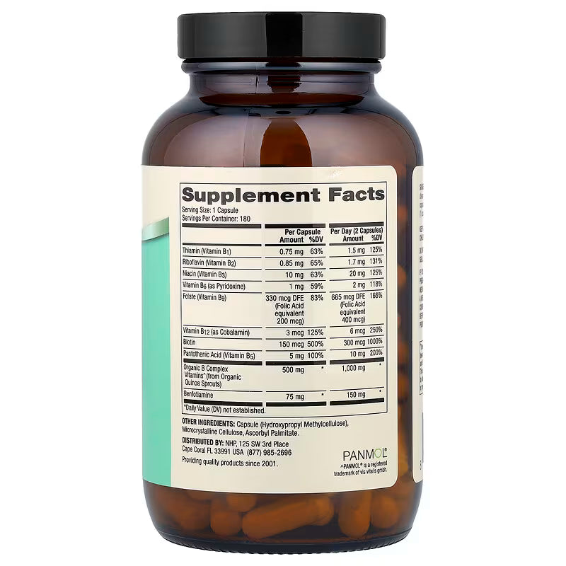 Dr. Mercola Vitamin B Complex with Benfotiamine - 180 Capsules