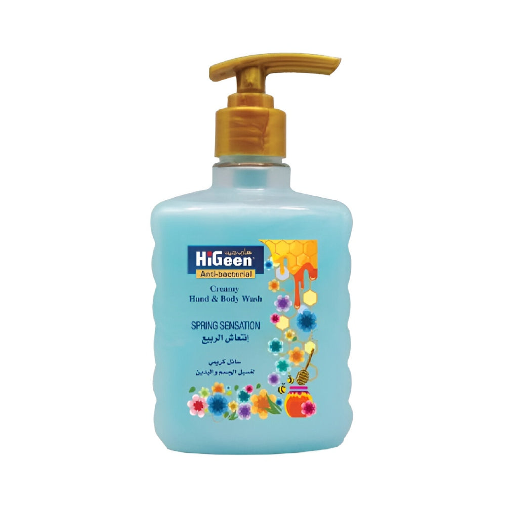 HiGeen Body And Hand Wash 500ml Anti-bacterial Creamy Spring Sensation