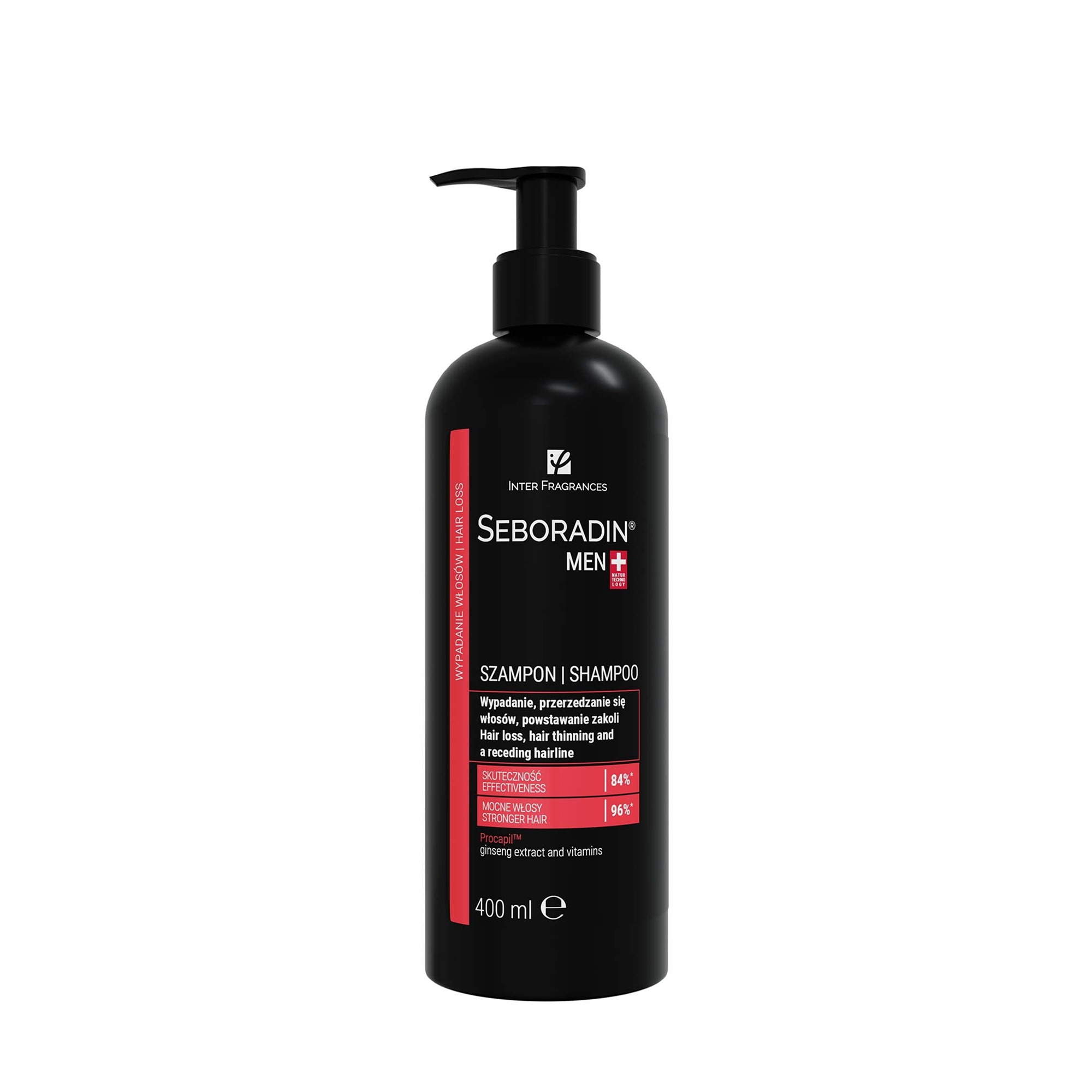 Inter Fragrances Seboradin Men Anti Hair Loss Shampoo 400ml