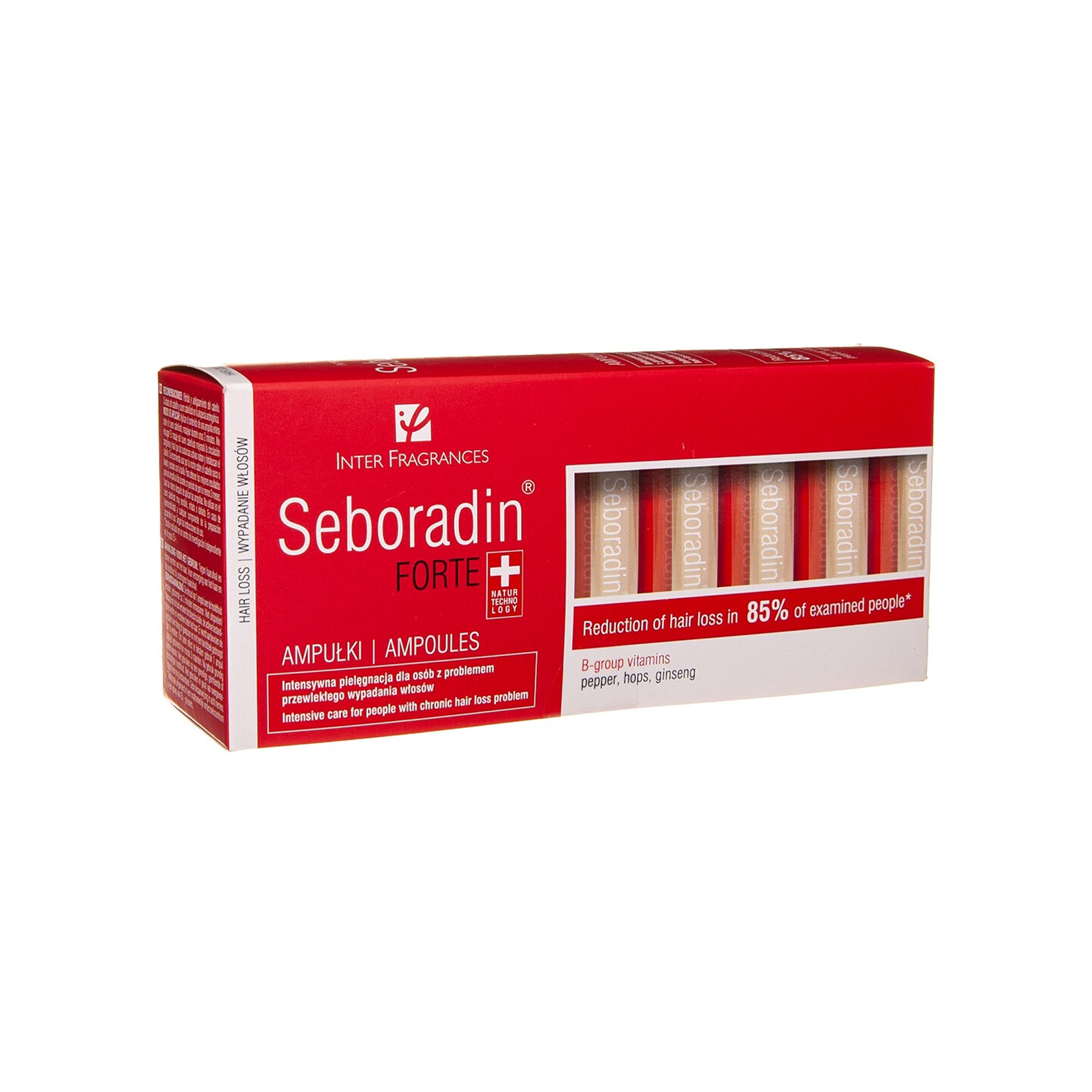 Inter Fragrances Seboradin Forte Anti Chronic Hair Loss Ampoules 14 x 5.5 ml