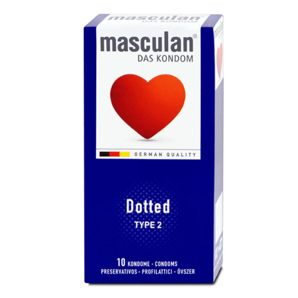 Masculan Condoms 10pc Dotted v2