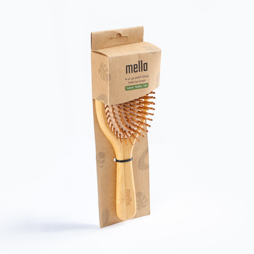 Mella Hair Brush Wooden Cushioned For Hair Massage Anti-Static