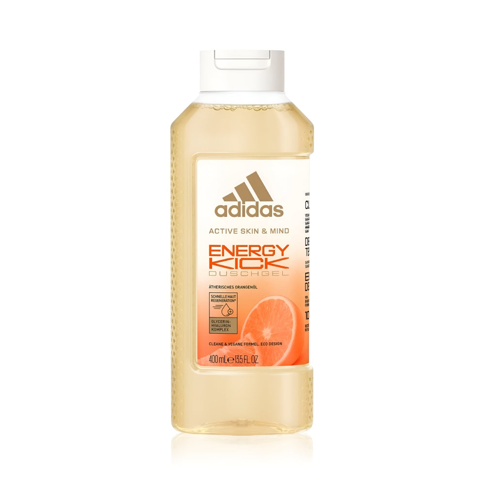 Adidas shower gel 400ml active skin & mind  energy kick with orange essential oil