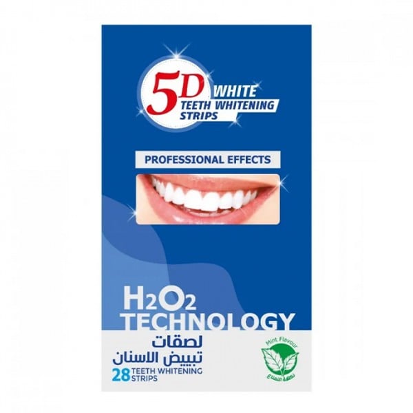 5D Teeth Whitening Strips Plus White 28Strips H2O2 Technology