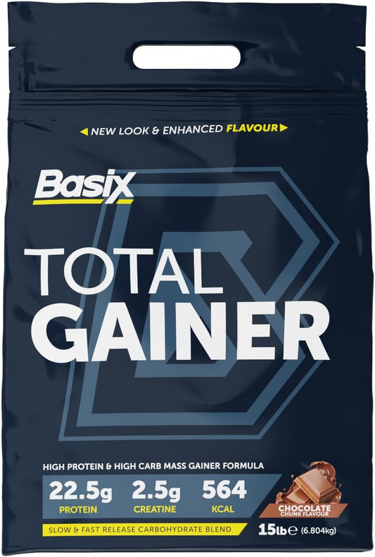 Basix Gain - Total Gainer - High Protein & High Carb Weight Gainer Formula