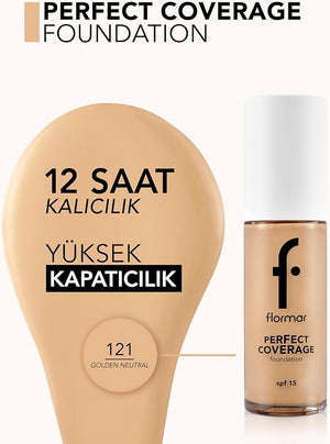 Flormar Perfect Coverage Foundation 121 Goldn Ntrl Np