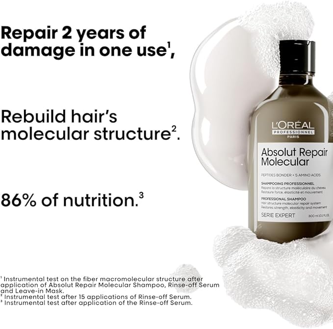 L'Oréal Professionnel Absolut Repair Molecular Duo Set (Shampoo 300ml + Serum 250ml)